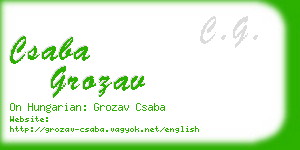 csaba grozav business card